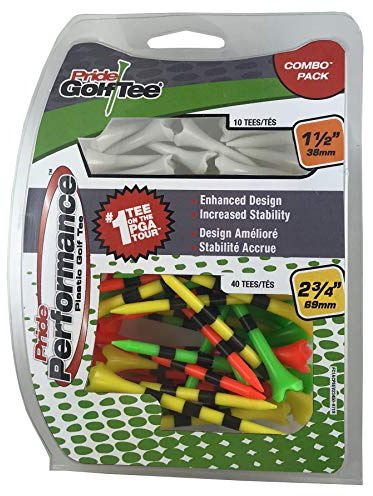 PRIDE GOLF Tee Pride Performance Kombi-Pack, 50 Stück