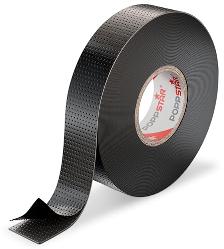 Poppstar 1 x självvulkaniserande isolerings- och tätningstejp, isoleringstejp LxBxH 10mx19 mm x0,76 mm, svart