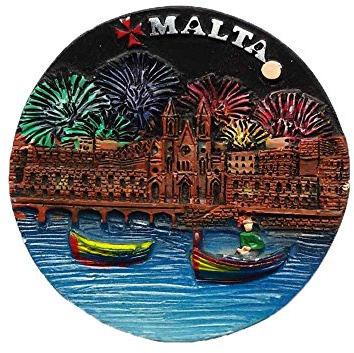 Adesivo da viaggio per frigorifero 3D Malta con magnete da viaggio per souvenir per casa e cucina, magnete per frigorifero Malta