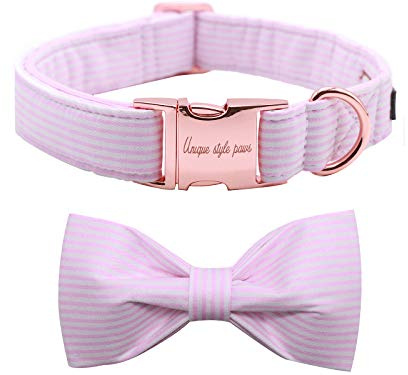 Unique Style Paws Hundehalsband Fliege Halsband Verstellbare Halsbänder oder Hundeleinen für Hunde und Katzen Klein Mittelgroß Groß