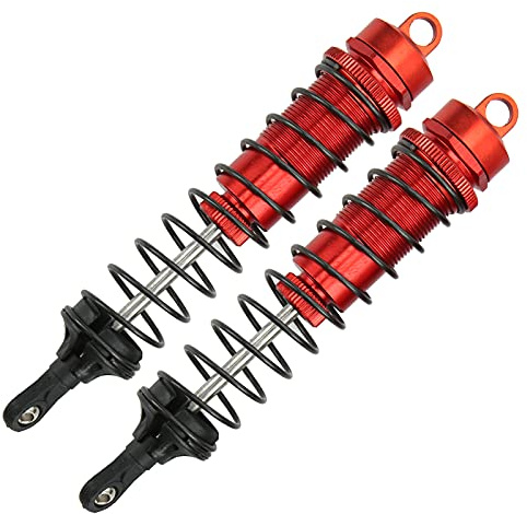 RC Stötdämpare, 2st Robust Hållbar RC 140mm Oljefylld Justerbar Stötdämpare Spjäll för TRAXXAS SLASH 2WD 1/8 RC Bil(Röd)