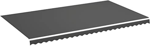 vidaXL Tissu de Remplacement pour Auvent Toile d'Auvent Tissu de Rechange pour Store Banne de Jardin Patio Terrasse Extérieur Anthracite 6x3,5 m