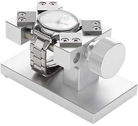 Uhrenlünettenöffner Profi - Uhrenmacher-Set für Uhrenreparaturen, Präzisionsinstrument zur Entfernung von Uhrenrückdeckeln, robust, dauerhaft & hochqualitativ in Rot/Silber