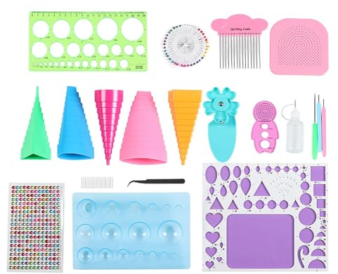 Quilling Board Papier Quilling Kit Kits Zubehör für Auto Fondant Briefschneider Papier Quilling Kit Papier Bastelset Rollpapier Kit Origami Werkzeuge Valentinstagskartenherstellung
