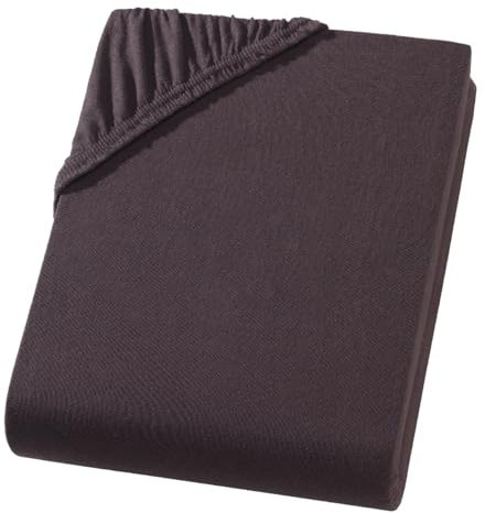 Visaggio Spannbettlaken 100% Baumwolle Jersey Spannbetttuch Bettlaken Boxspringbett Wasserbett 180x200 cm - 200x220 cm + 40cm Steghöhe / 32cm Matratzenhöhe