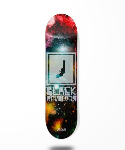Skateboard Skateboard Deck Board Black Revolver Space Square 8.375