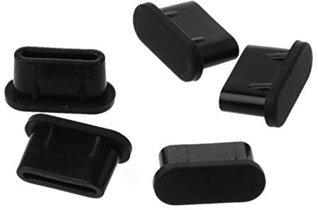 BEBIKR 5PCS Type-C Dust Plug USB Charging Port Protector Silicone Cover For Smart Phone Port Plug