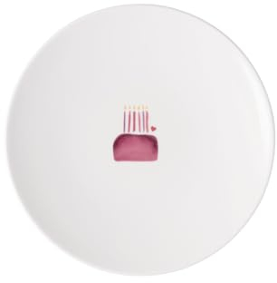 Villeroy & Boch – With Love Piatto da colazione Happy Birthday, porcellana Premium, piatto piccolo, piatto da insalata, piatto da dessert, lavabile in lavastoviglie e utilizzabile nel microonde