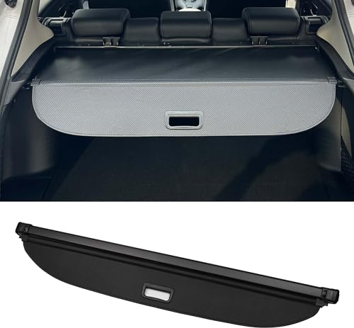 Motoforti Kofferraum ausziehbare Laderaumabdeckung für MERCEDES BENZ GLK350 2010-2015 Heckklappenregal Gepäcksicherheitsschutzschirm, Canvas, Schwarz Carbonfaser