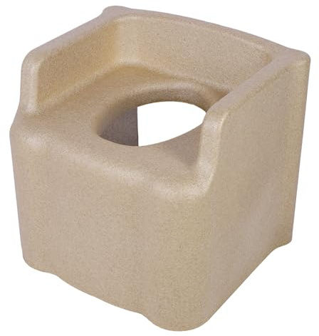 Hock-Toilettensitz, Toilettenstuhl mit Toilette. Stabiler, Weicher, Sicherer Sitz Im Badezimmer (Beige)
