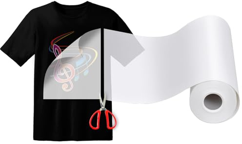 DTF Transfer Film Rolle, 24“ X 328ft DTF Film für Sublimation oder DTF Inkjet Drucker, Direct to Film PET Transfer Papier für T-Shirts und alle Stoffe