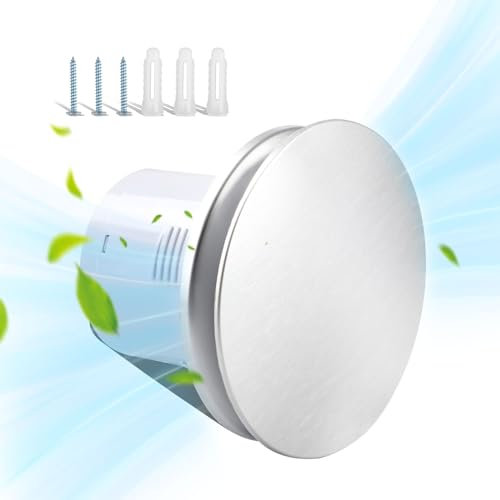 Extractor de Baño, Extractor de Aire Potente Silencio Montaje en Techo Montaje en Pared Ventilador Extractor de Aire Silencioso para Baños, Cocinas, Aseos, Salones, Oficinas, Sótanos, Garajes