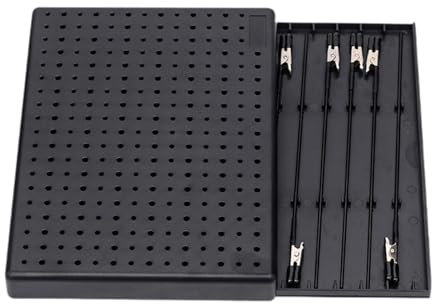 LOVIVER Airbrush Spray Stand,Hobby Modeling Tools,with Clips,Miniature Model Building Enthusiasts Gifts DIY Model Painting Stand Base