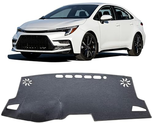 HEDAQI for Toyota Corolla Accessories 2019-2021 2022 2023 2024 2025 2026 Dash Cover, Dashboard Cover Mat for Corolla 2019-2026 Non-Slip Sunshield Protector Dash Cover Mat, Gray