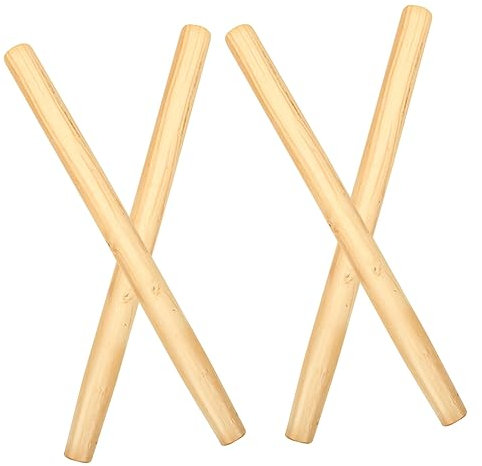 BESPORTBLE 4pcs Hardwood Wooden Handles for Sickles and Garden Tools Replacement, 35-40cm Non-skid Long Grip Handles for Landscaping and Outdoor Gardening Accessories