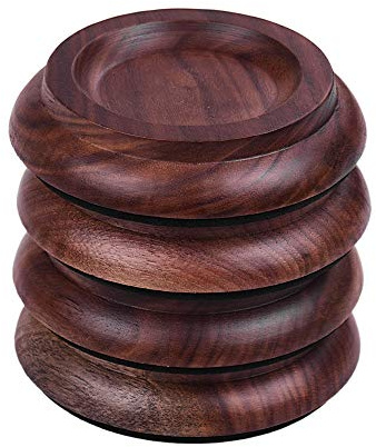 4st Solid Wood Upprättstående Piano Caster Cups med Anti-slip EVA Pad, Protect Floors and Mattor, Elegant Look