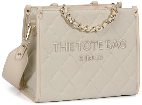 Chinllo Tote Bag for Women Top Handle Stachel Purse and Handbags with Shoulder Strap