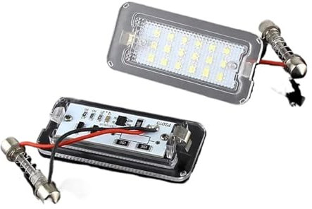 Auto Luci targa Per Fiat 500 Per 500C Per Abarth 2007-2016 Luminoso 2X 12V 18SMD Ricambi Auto LED Numero Targa Fanale Posteriore Lampada 6000k Auto Licenza Numero Targa Luce