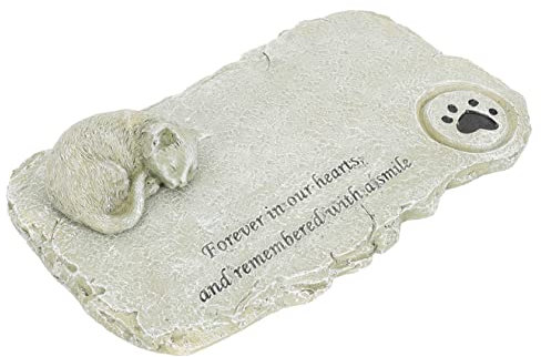 Toyvian Pierre Commémorative pour Chat Jardin Figurine Résine Cadeau Commémoratif pour Animal De Compagnie Statue De Jardin