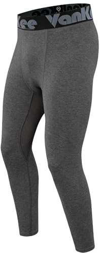 VanKee Herr kompressionsbyxor löptights snabb sport leggings torkning svetttights funktionella kalsonger för basket fotboll yoga gym, GRÅ, XL