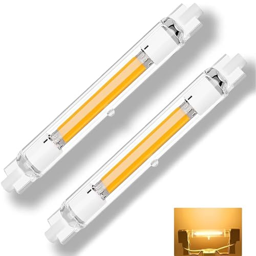 DafuDaGui R7s LED Bulb 118mm Dimmable, 30W Equivalent 300W Halogen Bulbs J118, Warm White 3000K 3000LM, Flicker-Free 360° Beam, Energy Saving Floodlight for Floor Lamps, 2 Pack