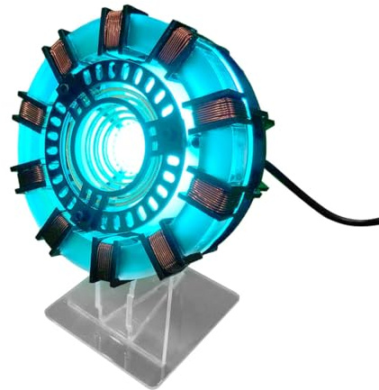 Arc Reactor, kit di modellino di reattore ad arco MK1 con luce blu, decorazione elegante