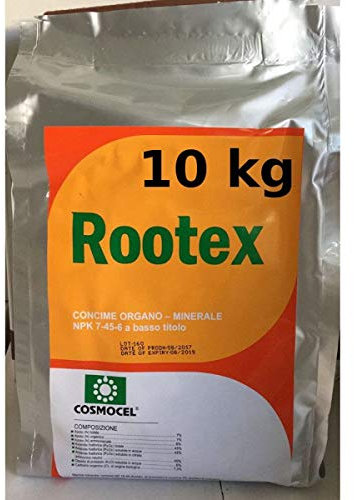 ROOTEX concime organo minerale NPK 7 45 6 induttore dell’attività radicale 10 KG