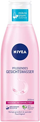 NIVEA Tonico viso nutriente per la pelle secca e sensibile (200 ml), lenisce la pelle, tonificante per il viso nutre particolarmente delicato con olio di mandorle