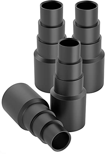 4 Stück Schlauchadapter universal - Staubsaugeradapter - Reduzierstück | Absaugadapter - Staubsaugerschlauch Anschluß - kompatibel mit Bosch, Makita, Kärcher - 21mm bis 35mm - PVC
