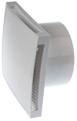 LIRAST Ø 150mm Weiß Badlüfter mit Timer und Feuchtesensor - Ventilator/Lüfter für Effiziente Belüftung im Bad Kuche WC