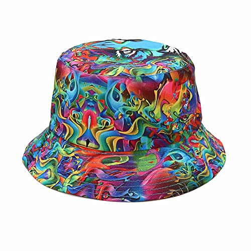 YAMEIZE Modischer Sommer-Bucket-Hut für Damen – Modischer doppelseitiger Bucket-Hut für Herren und Teenager…
