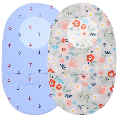 Healeved 2Pcs Ostomy Bag Covers - Washable Colostomy Bag, Reusable Odor Control Ostomy Bags Drain Pouches for Illeostomy Stoma Care - Stoma Nursing Accessories