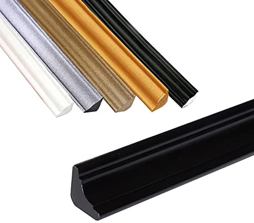 TPE Edging Strip Self Adhesive Quadrant Trim Skirting Board 3M Home Wall Inside Corner Decoration Caulk Strip Strong Self-Adhesive Anti-Mold Skirting Board Black