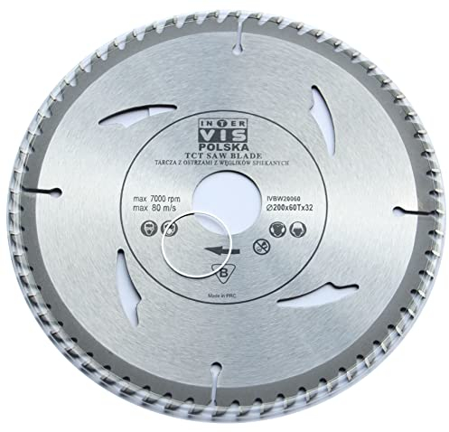200mm Sägeblatt Kreissägeblatt für Holz 200 x 32-30mm x 60 Zähne