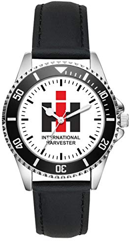 KIESENBERG Herrenuhr Armbanduhr Geschenk International Harvester Company IHC Traktor Trecker Landmaschinen Fans Fahrer Analog Quartz Lederarmband Uhr L-1378