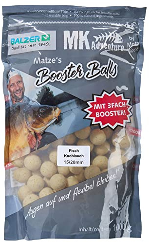 Balzer MK Booster Balls Stinktier Fisch-Knoblauch weiß 15 und 20mm 1kg