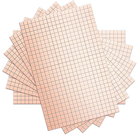 6 Blätter X 600 Stück Spiegel Mosaik Fliesen 5 X 5mm Selbstklebend Quadratisch Glas Spiegel Fliesen Aufkleber für DIY Basteln Weihnachtskugel Dekoration Roségold 150 X 100 mm