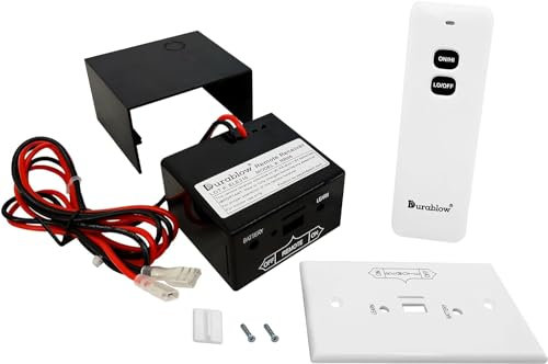 Durablow TS1001 Gas Kamin Kamin Fernbedienung Kit für Millivolt Ventil IPI Modul ersetzt Wandschalter (für Hi/Low Servomotor Gasventil)