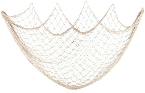 Fangoo Red de pesca decoración de pared playa temática red de pesca colgante de pared para fiesta hogar boda decoración fotografía decoración, 100 cm × 200 cm
