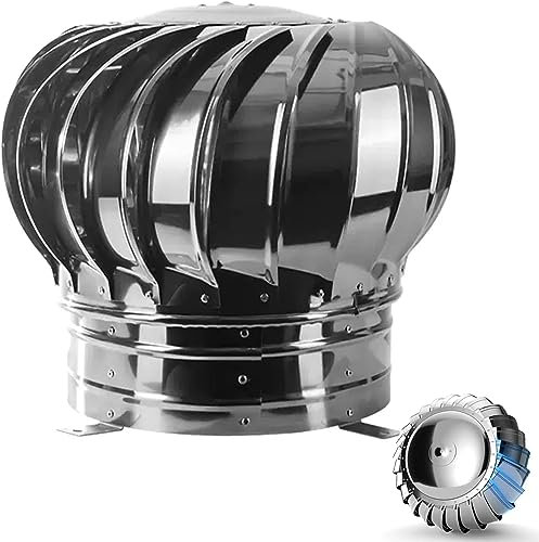 Comignolo cap Ventilatore da Tetto Elettrico Galvanizzato Ventilatore a Turbina Canna Fumaria Sfiato Impermeabile in Acciaio Inossidabile 304, per Allevamento di Bestiame Tetti in