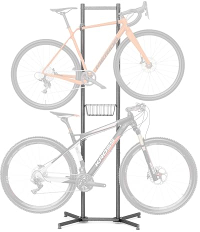 CXWXC Fahrradständer Boden Für 2 Fahrräder Belastbar bis 50kg/110 Pound Fahrrad Ständer Halter Indoor Garage Lagerung im Freien…