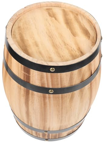 MAGICLULU Botte in Legno di Quercia Decorativa per Bevande, Artigianale e Multifunzionale, Stile Retrò Unico, per Arredare Bar e Cucina con Fascino