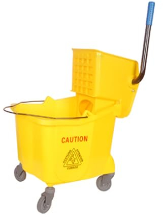 GCZQYAM Side Press Wringer Combo Commercial Rectangular Mop Bucket on Wheels， for Floor Cleaning, shopping mall，Kitchens, Restaurants, And Janitorial Use