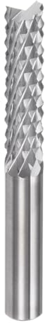 uxcell 6mm End Mill Bits 1/4(6mm) Straight Shank Solid Carbide CNC Router Bits Engraving Cutter Tools with Corn Blade for PCB Circuit Board Milling Machine Wood Carving