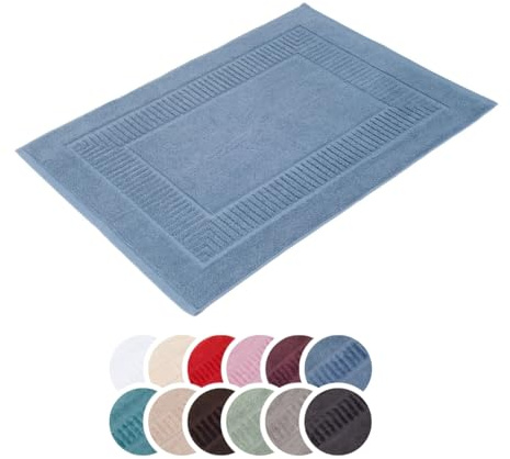 liebling Badvorleger 100% Bio Baumwolle, Serie Organic, 900 gr. / m², 50 x 70 cm, 60 Grad, GOTS-Zertifiziert, schnelltrocknend, Farbe: blau