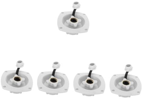 iplusmile 5st Wassertankmündung Drehbar Mit Deckel Ersatzteile Für Wohnmobile Rv-wasserschlauchanschluss Einfüllöffnung Für Meerwasser Camper-Teile Rv-wassereinfülleinlass Pp Weiß