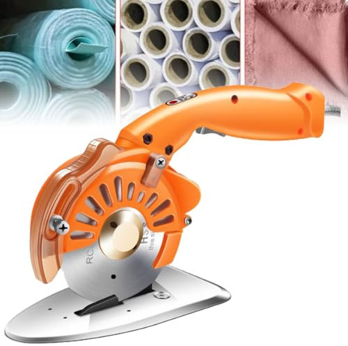 Taglierina per tessuti industriale portatile, forbici elettriche portatili, taglierina elettrica per tessuti rotanti, con dispositivo di affilatura per tagliare carta in pelle scamosciata, 110C