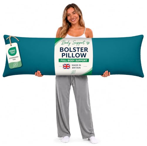 Rohi Teal Full Body Pillow 5FT King Size Bed - Body Support Bolster Pillow