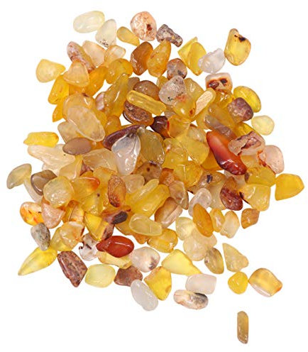 Toddmomy 200g Gelbe Polierte Kieselsteine Für Blumenarrangements Und Aquarien-Dekoration Unregelmäßige Natursteine Für Kreative -projekte