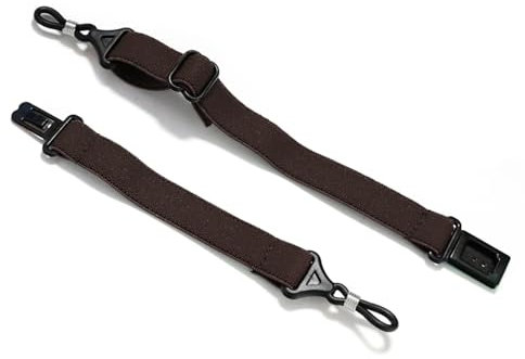 AAIXXIZAO Brillenkette Abnehmbare Verstellbare Kordel Für Sportbrillen Rutschfester Brillenhalter Umhängeband Halsseil Elastisches Band Braun